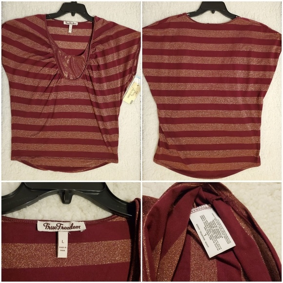 Burgundy & Gold Shirt - Picture 1 of 4